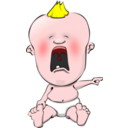 download Crying Baby clipart image with 0 hue color