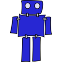 download Blue Robot clipart image with 0 hue color