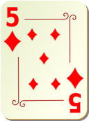 Ornamental Deck 5 Of Diamonds