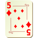 download Ornamental Deck 5 Of Diamonds clipart image with 0 hue color