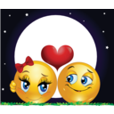download Moon Lovers Smiley Emoticon clipart image with 0 hue color