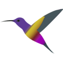 download Humming Bird clipart image with 180 hue color