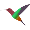 download Humming Bird clipart image with 270 hue color