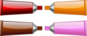 Color Tube Red Brown Orange Pink