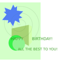 download Birthday Greetings clipart image with 180 hue color