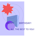 download Birthday Greetings clipart image with 315 hue color