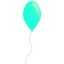 download Blue Balloon clipart image with 315 hue color