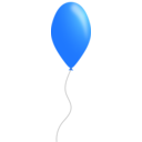 download Blue Balloon clipart image with 0 hue color