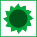download Eco Green Sun Icon clipart image with 45 hue color