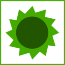 Eco Green Sun Icon