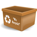 download Empty Recycling Box With Words clipart image with 180 hue color