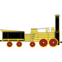 download Locomotive clipart image with 0 hue color