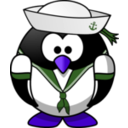 download Sailor Penguin clipart image with 225 hue color