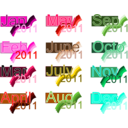 download Monthly2011 clipart image with 315 hue color