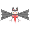 download Funny Bat clipart image with 0 hue color
