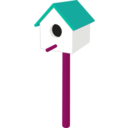 download Birdhouse clipart image with 180 hue color
