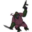 download Ape Soldier clipart image with 270 hue color