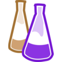 download Chemical Flasks clipart image with 180 hue color