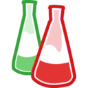 download Chemical Flasks clipart image with 270 hue color