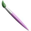 download Artists Paintbrush clipart image with 90 hue color