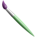 download Artists Paintbrush clipart image with 270 hue color