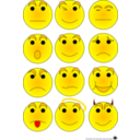 download Emoticons clipart image with 0 hue color