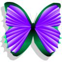 download Blue And Pink Butterfly clipart image with 270 hue color