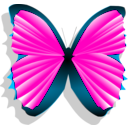 download Blue And Pink Butterfly clipart image with 315 hue color