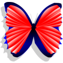 download Blue And Pink Butterfly clipart image with 0 hue color