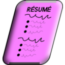 download Resume clipart image with 225 hue color