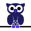 download Owl On Wire clipart image with 225 hue color