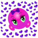 download Lover Girl Smiley Emoticon clipart image with 270 hue color