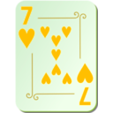download Ornamental Deck 7 Of Hearts clipart image with 45 hue color