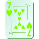 download Ornamental Deck 7 Of Hearts clipart image with 90 hue color