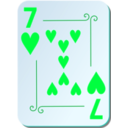 download Ornamental Deck 7 Of Hearts clipart image with 135 hue color