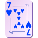 download Ornamental Deck 7 Of Hearts clipart image with 225 hue color