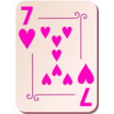 download Ornamental Deck 7 Of Hearts clipart image with 315 hue color