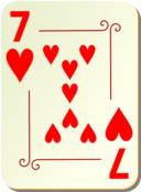 Ornamental Deck 7 Of Hearts