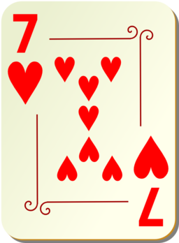 Ornamental Deck 7 Of Hearts