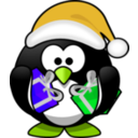 download Santa Penguin clipart image with 45 hue color