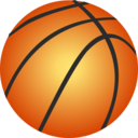download Vector Basketball clipart image with 0 hue color
