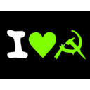 download I Love Communism clipart image with 90 hue color