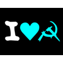 download I Love Communism clipart image with 180 hue color