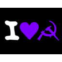 download I Love Communism clipart image with 270 hue color