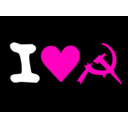 download I Love Communism clipart image with 315 hue color