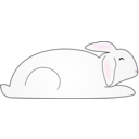 download White Bunny Rabbit clipart image with 0 hue color