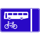 download Roadsign Bus Lane clipart image with 45 hue color