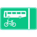download Roadsign Bus Lane clipart image with 315 hue color