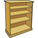 download Wooden Bookcase clipart image with 0 hue color