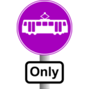 download Roadsign Trams Ony clipart image with 90 hue color